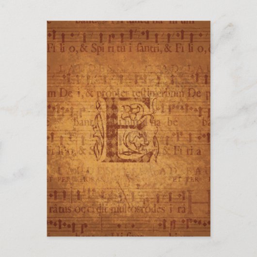 Carte Postale E monogramme (Devant)