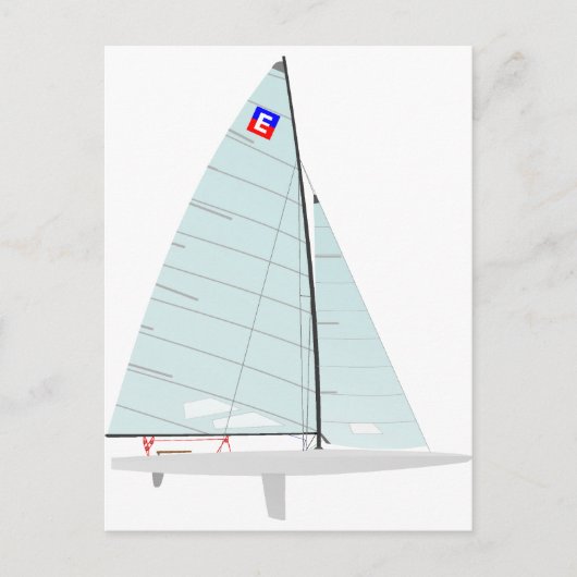 Carte Postale E-   scowRacing Sailboat onedesign Class (Devant)