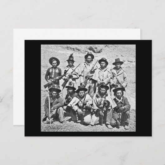 Carte Postale Eadweard J. Muybridge image des Indiens Modoc (Devant / Derrière)