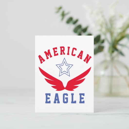 CARTE POSTALE EAGLE AMÉRICAIN - LIBERTÉ (Debout devant)