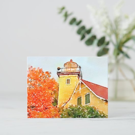Carte Postale Eagle Bluff Lighthouse, Comté de Door, Wisconsin (Debout devant)