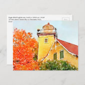 Carte Postale Eagle Bluff Lighthouse, Comté de Door, Wisconsin (Devant / Derrière)