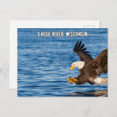 Carte postale Eagle River Flying Eagle Wisconsin (Devant / Derrière)