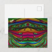 Carte Postale EARL ~ Motif de conception fractale 3D ~ Multicolo (Devant / Derrière)