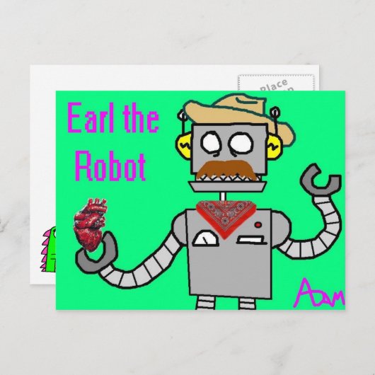 Carte Postale Earl the Robot (Devant / Derrière)