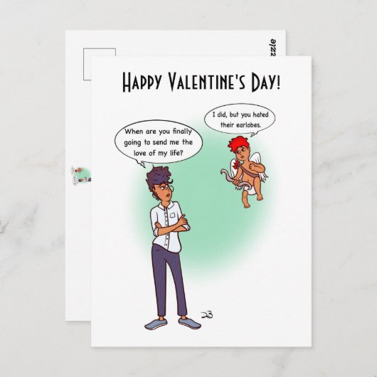 Carte postale Earlobes Valentine's Day (Devant / Derrière)