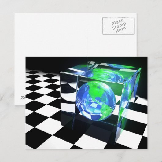 Carte postale Earth Cube (Devant / Derrière)
