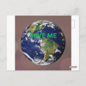 CARTE POSTALE EARTH DAY (Dos)