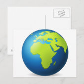 Carte Postale Earth Globe Europe Afrique - Emoji (Devant / Derrière)