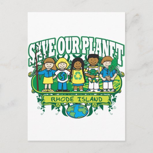 Carte Postale Earth Kids Rhode Island (Devant)