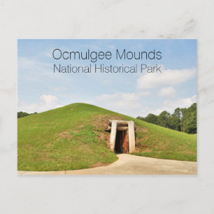 Carte Postale Earth Lodge, Ocmulgee Mounds PSN, Géorgie