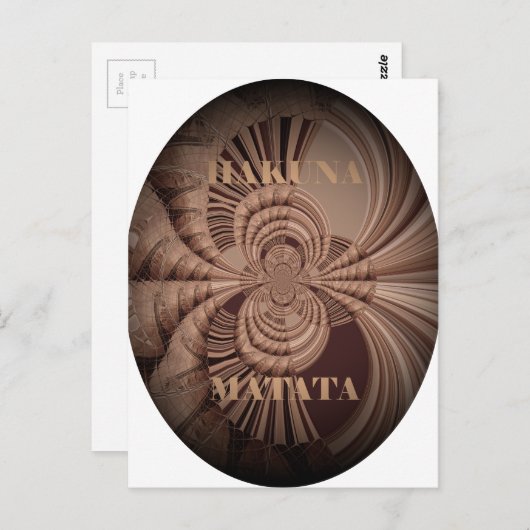 Carte Postale Earthy Hakuna Matata (Devant / Derrière)