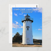 Carte Postale East Chop Lighthouse, Massachusetts (Devant / Derrière)