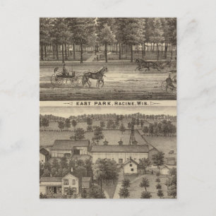 Carte Postale East Park, Racine et Oakland Farm