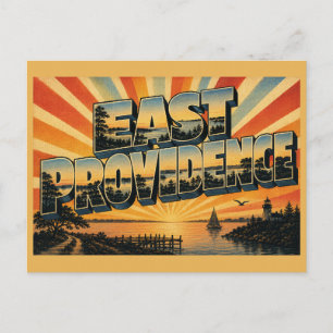 Carte Postale East Providence RI baie de Narragansett Bois Art