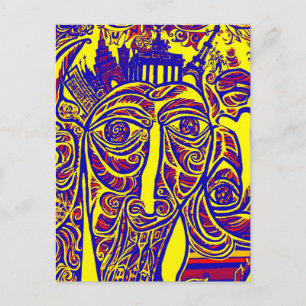 Carte Postale East Side Gallery, Berlin Wall, Art moderne (w30br