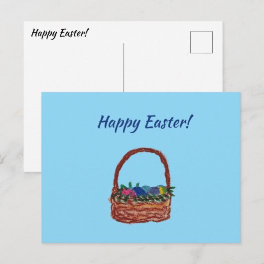 Carte Postale Easter Basket Postcard (Devant / Derrière)
