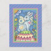 CARTE POSTALE EASTER EGG FAIRY, SPRING HARE IMAGINAIRE POSTCARD (Devant)