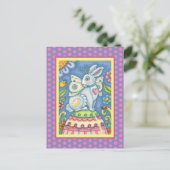 CARTE POSTALE EASTER EGG FAIRY, SPRING HARE IMAGINAIRE POSTCARD (Debout devant)