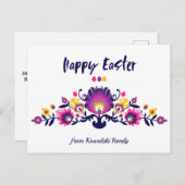 Carte Postale Easter Folklore arrangement Texte personnalisé (Devant / Derrière)