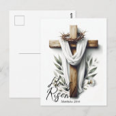 Carte Postale Easter Morning Cross with Crown of Thorns  (Devant / Derrière)