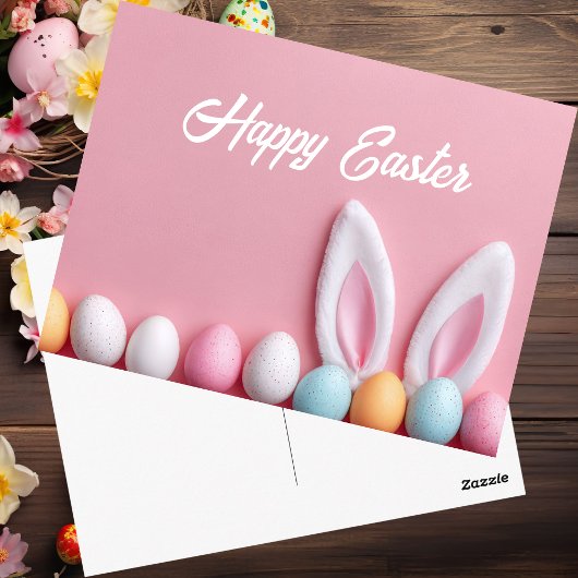 Carte Postale Easter Postcard with Easter Eggs