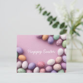 Carte Postale Easter Postcard with Easter Eggs (Debout devant)