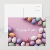 Carte Postale Easter Postcard with Easter Eggs (Devant / Derrière)