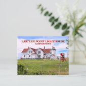 Carte Postale Eastern Point Lighthouse, Massachusetts (Debout devant)