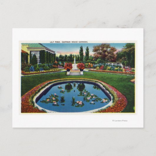 Carte Postale Eastman House Gardens Lily Pond (Devant)