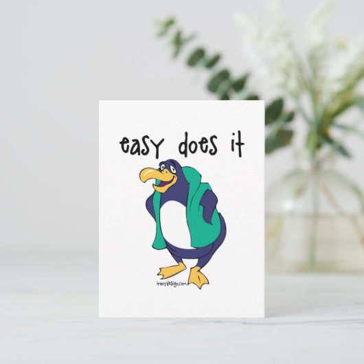 Carte Postale Easy It Penguin (Debout devant)