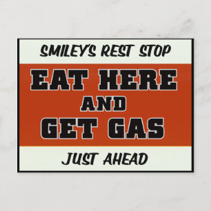 Carte Postale Eat here and Get Gas
