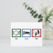Carte Postale Eat Sleep Act Funny Theatre (Debout devant)