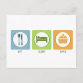 Carte Postale Eat Sleep Bake ! (Devant)