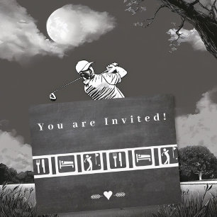 Carte Postale Eat Sleep Golf