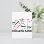 Carte Postale Eat Sleep Golf (Debout devant)