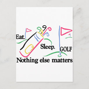 Carte Postale Eat Sleep Golf