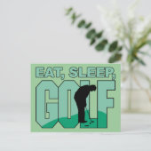 Carte Postale Eat Sleep Golf (Debout devant)