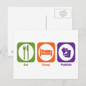 Carte Postale Eat Sleep Publier (Devant / Derrière)