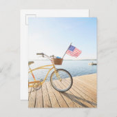 Carte Postale Eau | Bicyclette au bord du lac (Devant / Derrière)