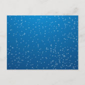 Carte Postale Eau bleue profonde et bulles TIny (Devant)