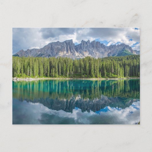 Carte Postale Eau | chaîne de montagnes Latemar (Devant)