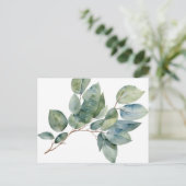 Carte Postale Eau-couleur eucalyptus verdure (Debout devant)