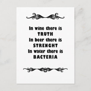 Carte Postale Eau de bière à vin