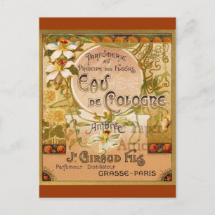 Carte Postale Eau De Cologne Ambree