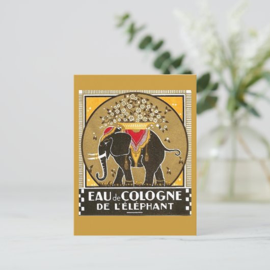 Carte postale Eau de Cologne de l'éléphant (Debout devant)
