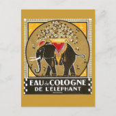 Carte postale Eau de Cologne de l'éléphant (Devant)