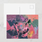 CARTE POSTALE EAU DE FLUX ABSTRAITE (Devant / Derrière)