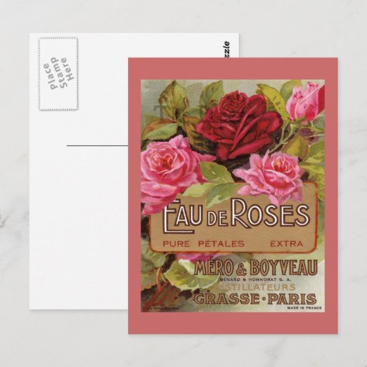 Carte Postale Eau De Rose (Devant / Derrière)