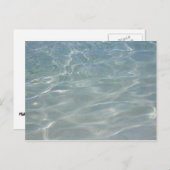 Carte Postale Eau des Caraïbes Bleu Abstrait Nature (Devant / Derrière)